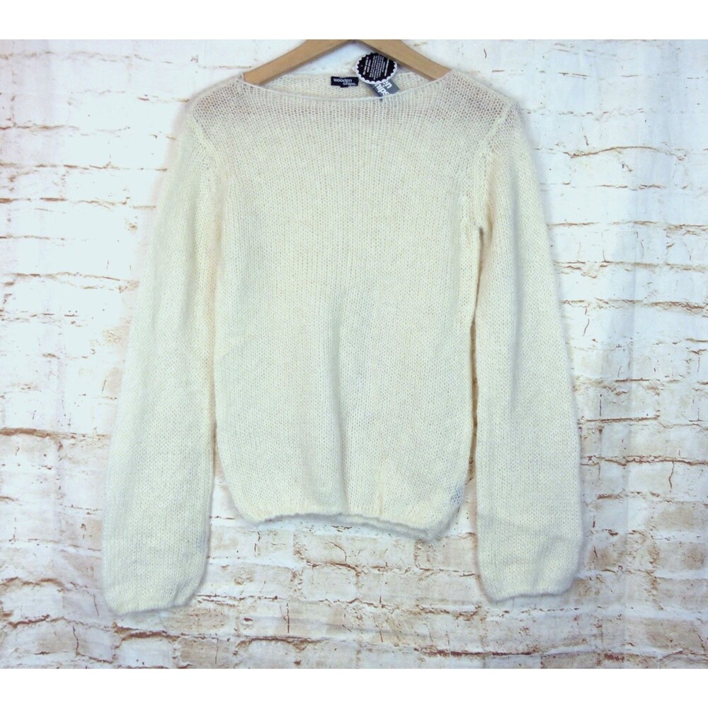 Wooden Ships Alice Mohair Blend Sweater Womens S/M Ivory Open Knit NWT